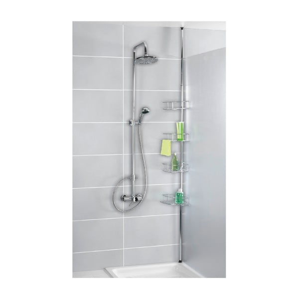 Roostevabast terasest läikiv hõbedane teleskoop-nurgariiul Dolcedo - Wenko-image-2