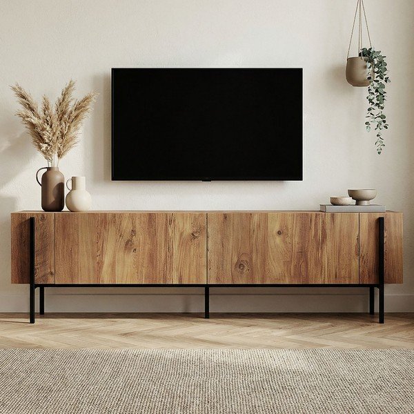 Televiisorilaud männipuidust ja naturaalses värvitoonis 180x45x30 cm Nexus - Kalune Design-image-3