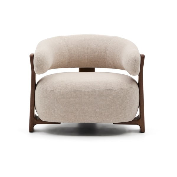 Beež šenillist tugitool Granite - Kave Home-image-2