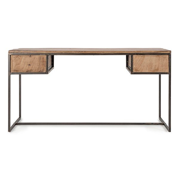 Akaatsiapuidust lauaplaadiga töölaud, 60x150 cm Elmer – Bizzotto-image-2