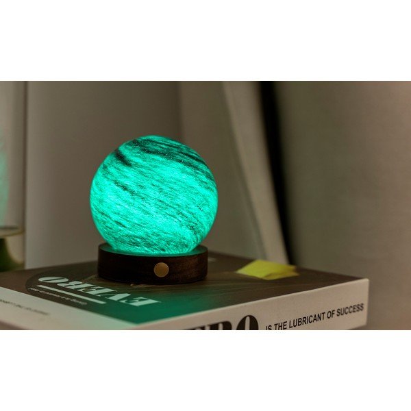 LED-lauavalgusti klaasist varjuga (kõrgus 9 cm) Stellar Ocean - Gingko-image-1