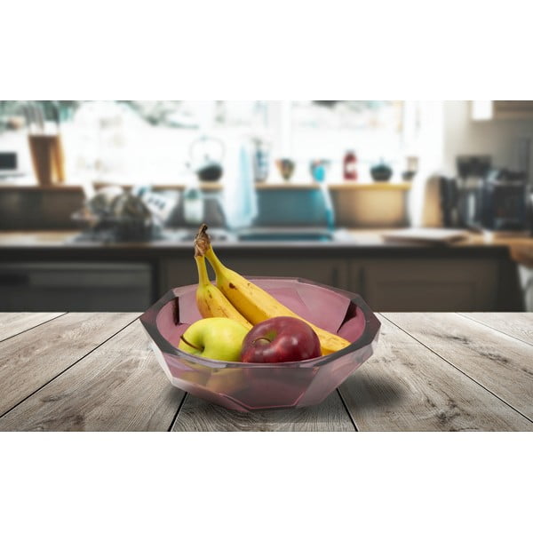 Roosa taaskasutatud klaasist kauss Stone, ø 25 cm - Mauro Ferretti-image-1