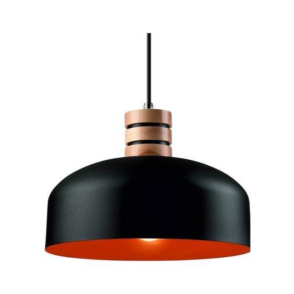 Must rippvalgusti metallist varjuga ø 30 cm Cosmo - LAMKUR-image-1