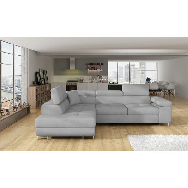 Helehall sametist nurgadiivan, muudetav / koos panipaigaga, vasak nurk Anton – ELTAP-image-1