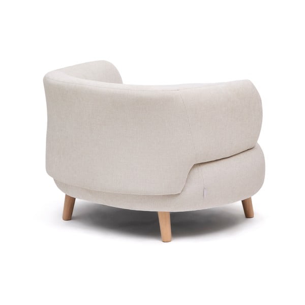 Beež šenillist tugitool Luisa - Kave Home-image-4