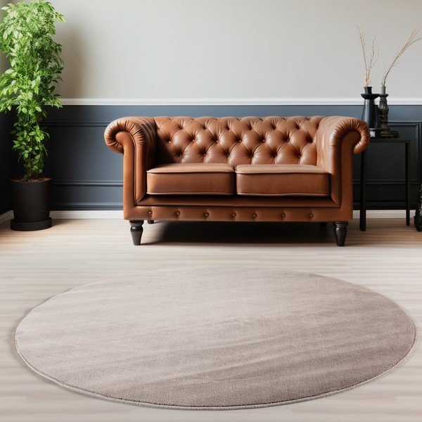 Beež pestav ümmargune vaip ø 120 cm Sky - Ayyildiz Carpets-image-1
