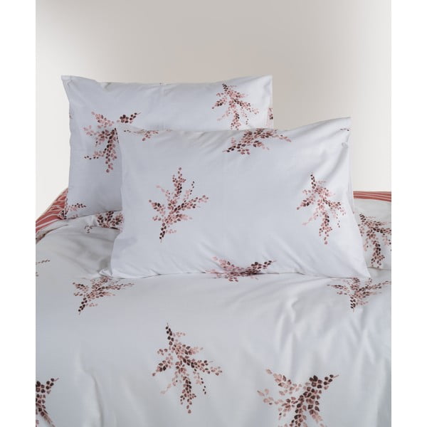 Valge/roosa Renforcé puuvillast pikendatud voodipesu kaheinimesevoodile 240x220 cm Breeze Floral - Mila Home Luxury-image-4