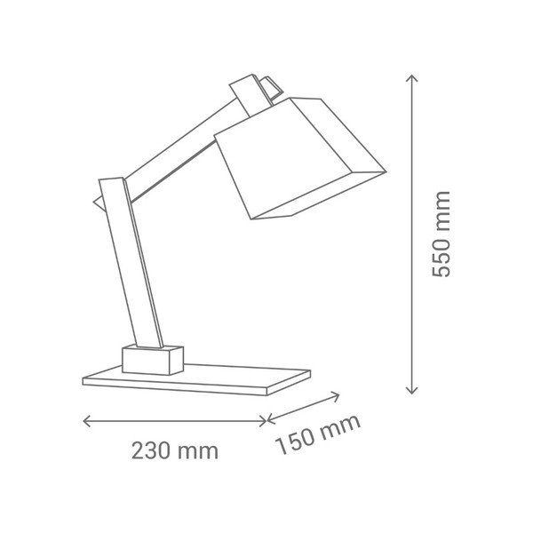 Bílá stolní lampa s dřevěnou konstrukcí SULION Erasmo-image-3