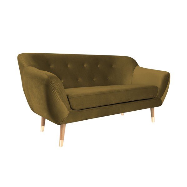 Dvoumístná pohovka ve zlaté barvě Mazzini Sofas Amelie-image-4
