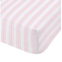 Roosa ja valge puuvillane lina , 90 x 190 cm Check and Stripe - Bianca