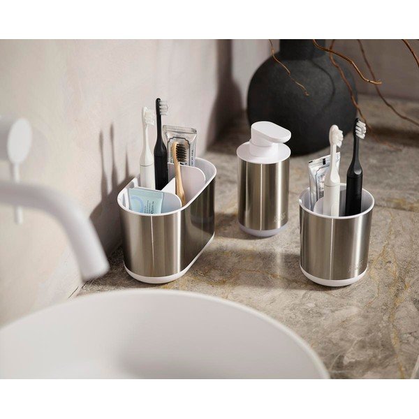 Roostevabast terasest hõbedane hambaharjatops Duo Steel - Joseph Joseph-image-4