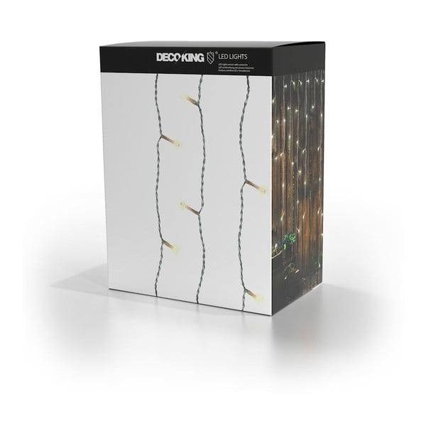 LED läbipaistev valgusketi pikendus jõuludeks, 200 valgustit, pikkus 1 m - DecoKing-image-3
