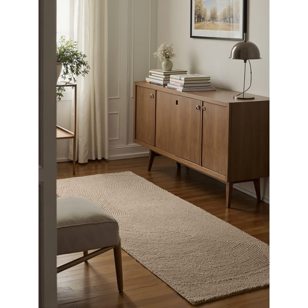Beež käsitsi kootud villane vaip 80x200 cm Eleni Light Beige - Hanse Home-image-1