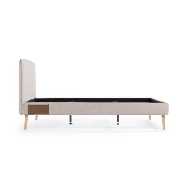 Beež kaheinimesevoodi 160 x 200 cm Lydia - Kave Home-image-3