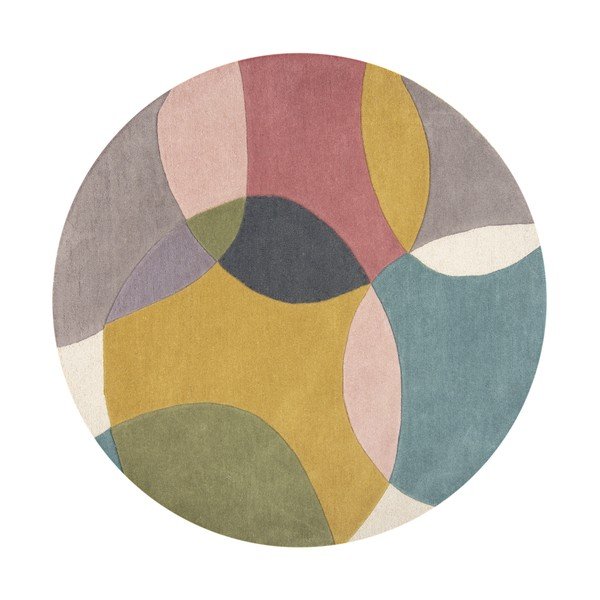 Käsitsi kootud villane ümmargune vaip ø 160 cm Glow Multi - Flair Rugs