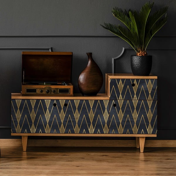 Dekoratiivsed tapeedid mööblile mustas ja kuldses värvitoonis Ragnar - Ambiance-image-4