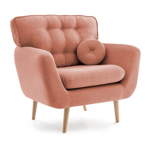 Lososové křeslo s polštářkem Vivonita Malva