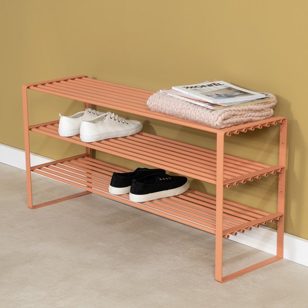 Lõhevärvi terasest kingariiul 100x48,5x29 cm Rex - Spinder Design-image-1