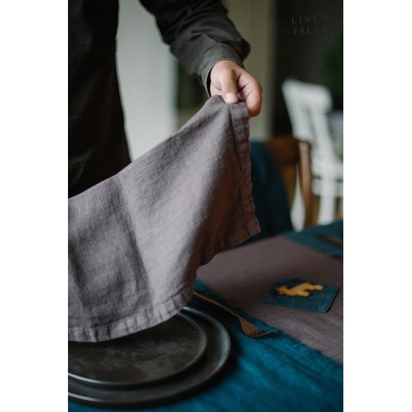 Tumehallid linased salvrätikud 2tk komplektis - Linen Tales-image-2