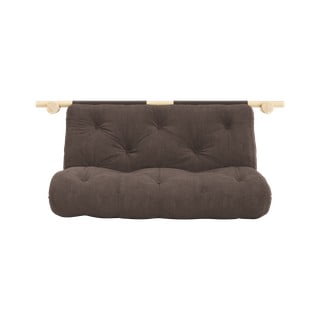Tume pruun velvetist diivanvoodi 135 cm Hooked - Karup Design