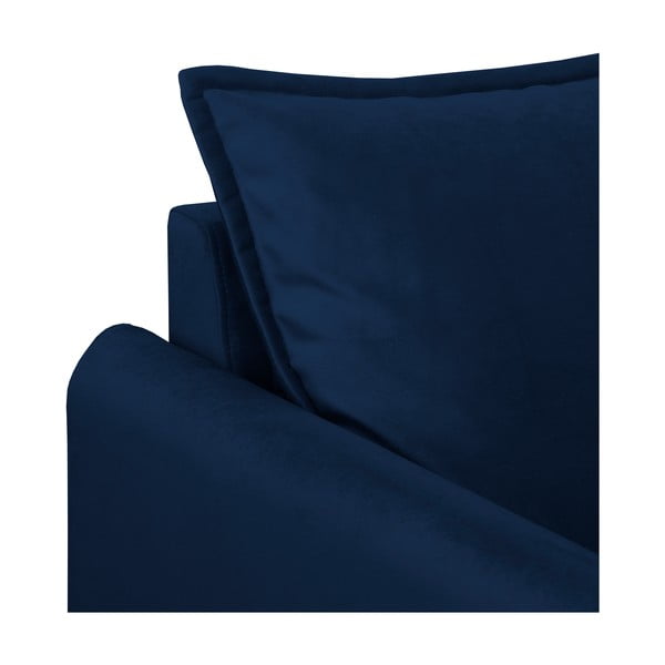 Tumesinine sametist diivan 138 cm Juli – Ropez-image-4