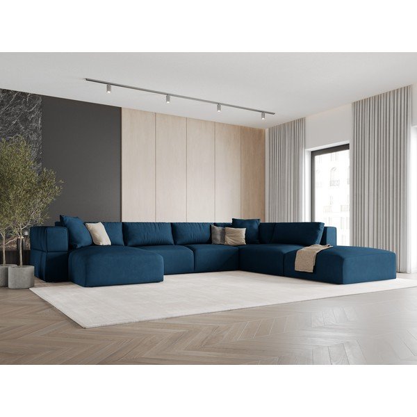 Sinine U-kujuline diivan, parem nurk Esther - Milo Casa-image-1