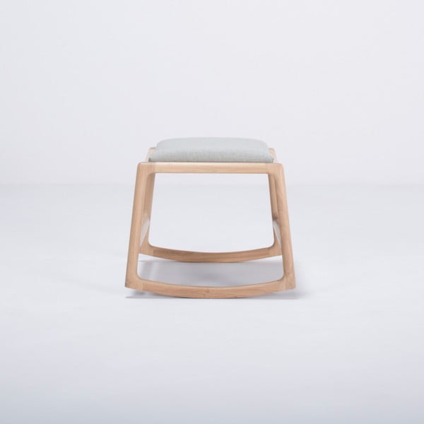 Tammepuidust konstruktsiooniga ja sinihalli tekstiilist istmega osman Dedo - Gazzda-image-1