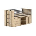 Kõrge lastevoodi koos voodipõhja ja hoiuruumiga 90x200 cm Sam – Vipack