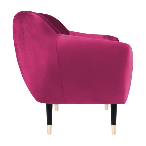 Růžové křeslo s černými nohami Mazzini Sofas Amelie-image-3