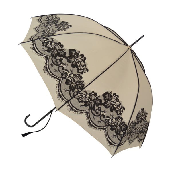 Béžový holový deštník Vintage, ⌀ 95 cm