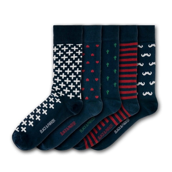 Sada 5 párů ponožek Black&Parker London Marwood Hill, vel. 37 - 43