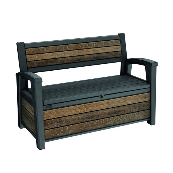 Tumepruun plastikust aiapink Deco - Keter