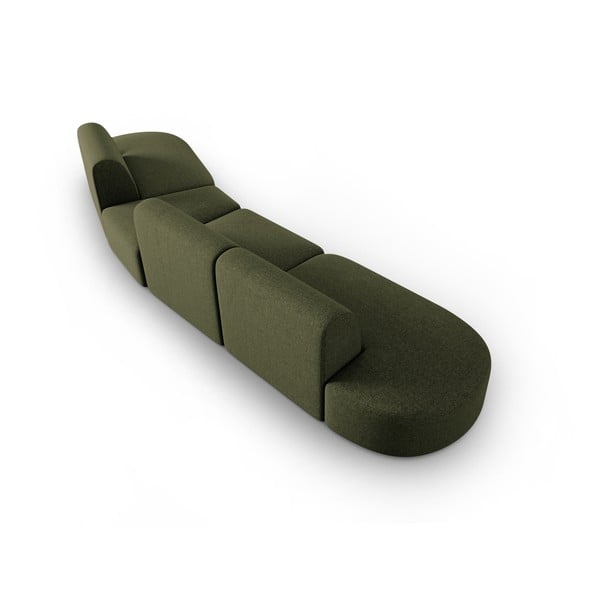 Roheline šenillist diivan (parem nurk) 428 cm Paolo - Milo Casa-image-3