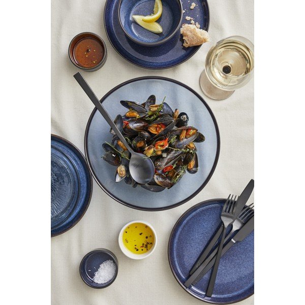 Must/sinine kivikeraamikast kauss 600 ml Dark Blue/Black - Bitz-image-1