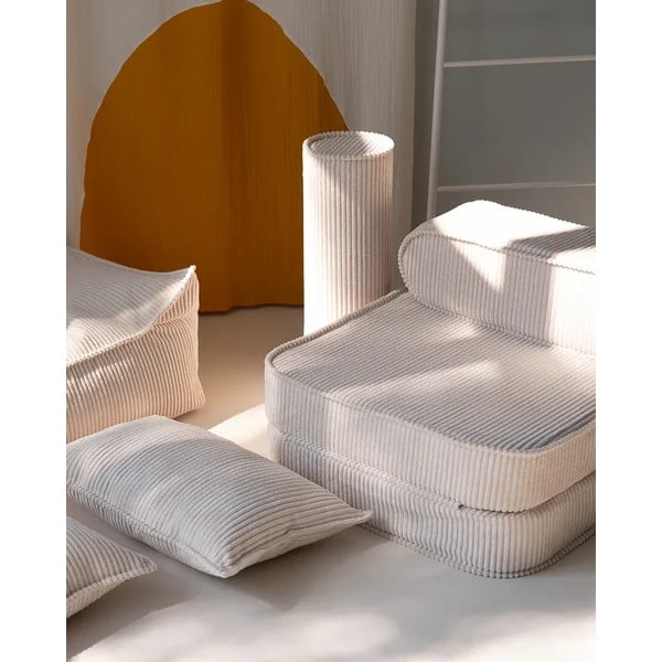 Kreem velvetist laste diivanipadi Roll - Wigiwama-image-1