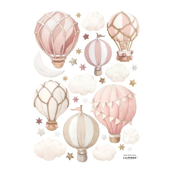 Kleebisleht 30x42 cm Little Hotair Balloons - Lilipinso