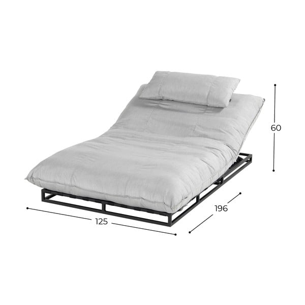 Helehall metallist polsterdatud aia lamamistool Emma - Hartman-image-2