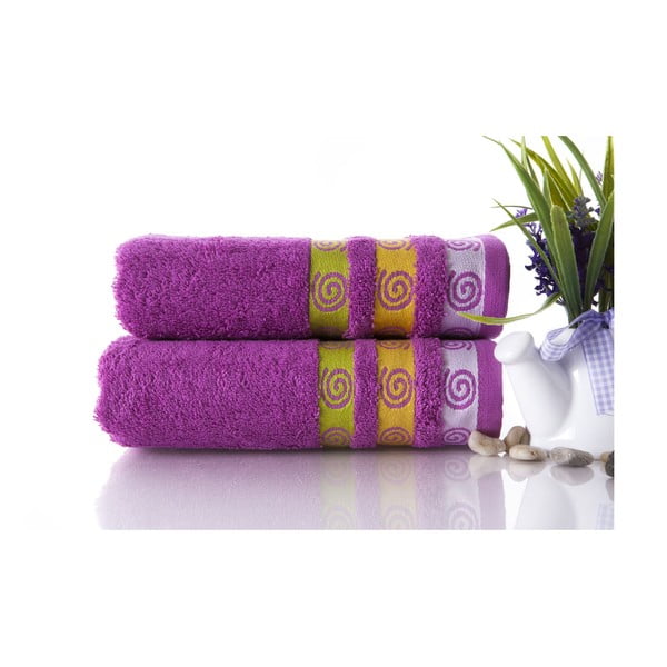 Set dvou ručníků Truva Lilac, 50x90 cm