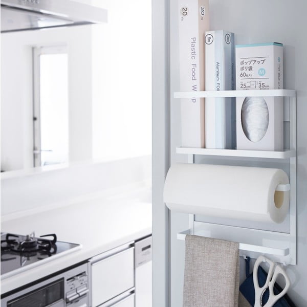 Suur valge magnetiline köögipoolne riiul Tower - YAMAZAKI-image-4