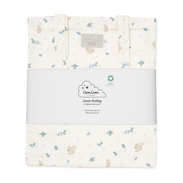 Kreemikas orgaanilisest puuvillast beebivoodipesu 100x140 cm Blueberries - Cam Cam Copenhagen-image-4