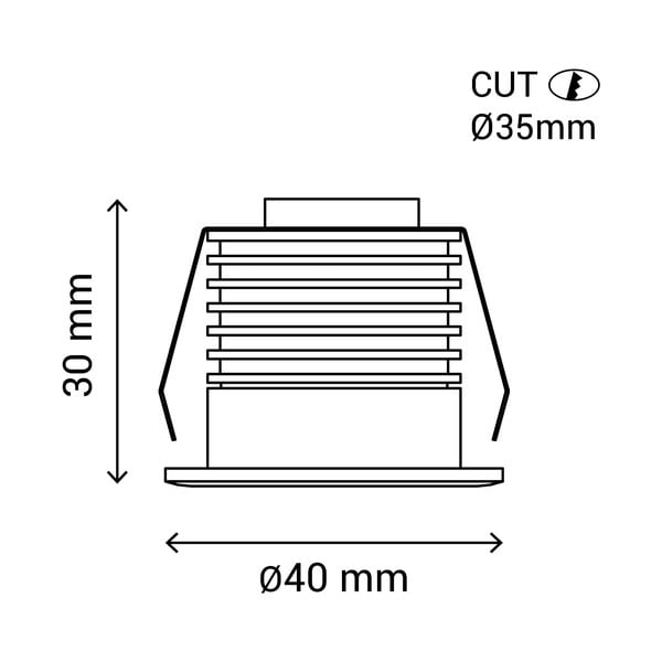Must-valge LED kohtvalgusti ø 4 cm - SULION-image-3