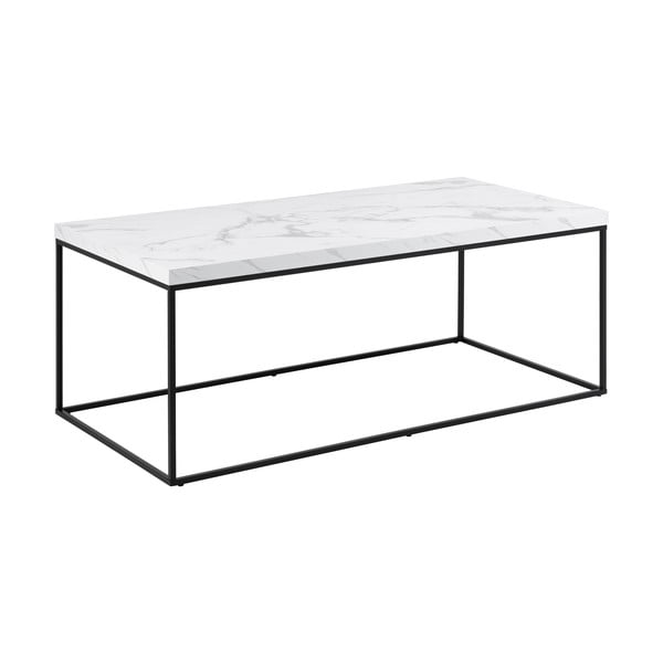 Valge marmoridekooriga diivanilaud 55x110 cm Barossa - Actona-image-3