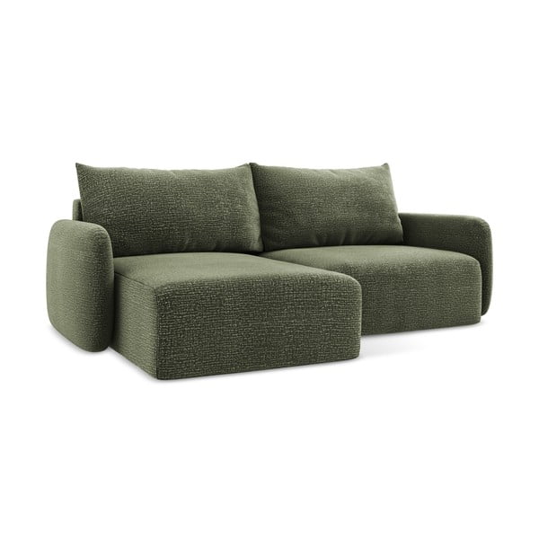 Roheline diivanvoodi hoiunurgaga diivan (vasakpoolne nurk) Kalena - Makamii-image-1