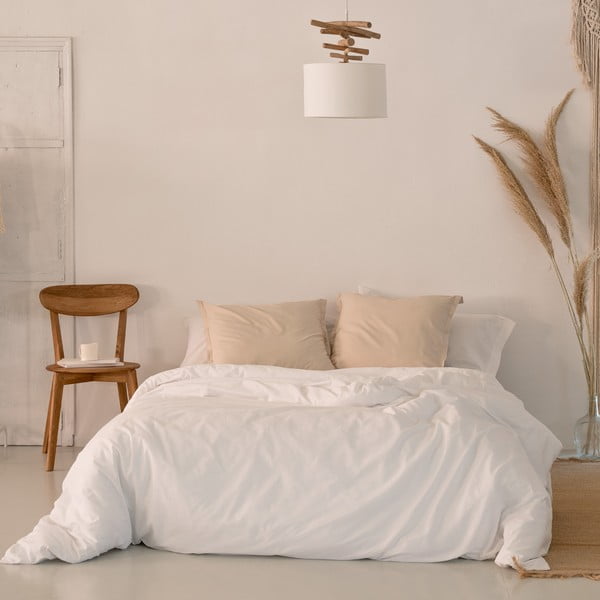Valge puuvillane voodikate kaheinimesevoodile 200x200 cm Basic - Happy Friday