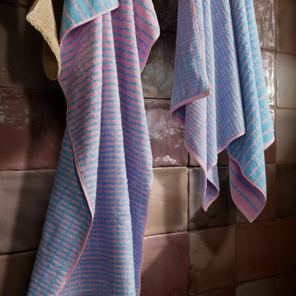 Sinine/roosa bambuse seguga froteerätik 70x140 cm Nuance - JUNA-image-3