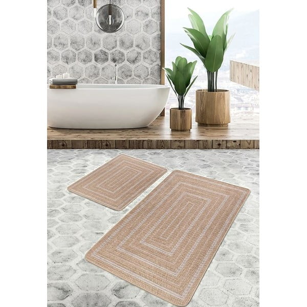 Pruunid vannitoamatid 2 tk 60x100 cm - Mila Home-image-4