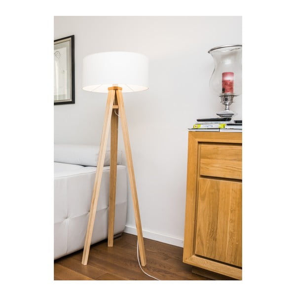 Valge varju ja läbipaistva kaabliga põrandalamp Wanda - Ragaba-image-3