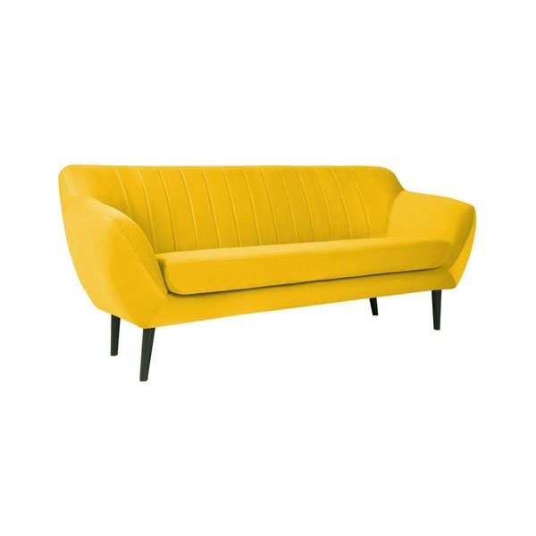 Kollane sametne diivan , 188 cm Toscane - Mazzini Sofas-image-2