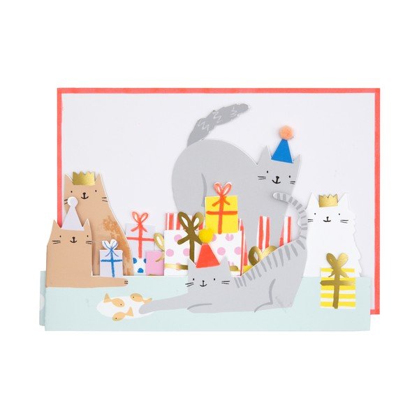 Tervituskaardid Cat Party – Meri Meri-image-1