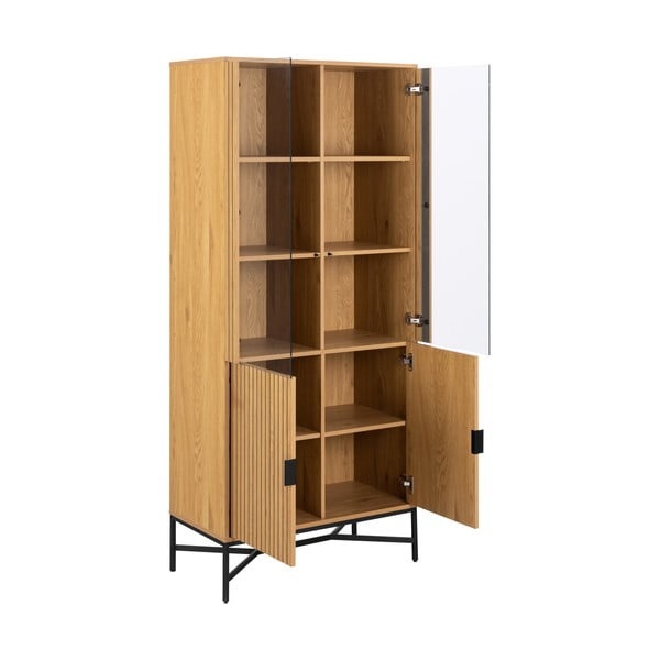 Tammespoonist vitriinkapp 80x180x40 cm Jaipur - Actona-image-3